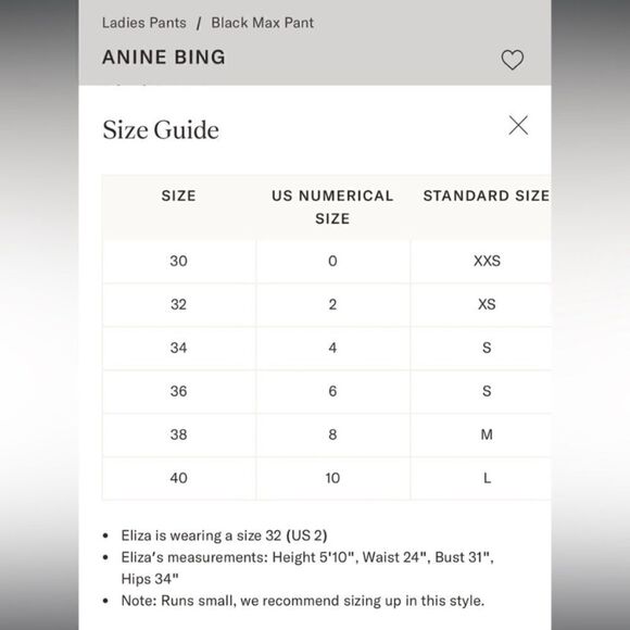 NWT Anine Bing Black Pants Leggings Slim Size 4 - Picture 8 of 14